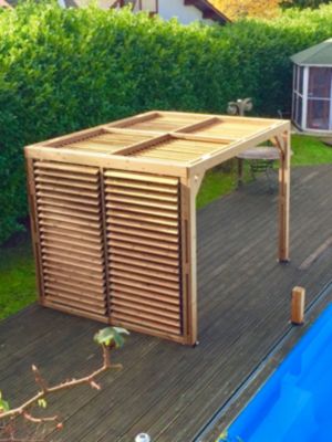 Pergola autoportante manuelle bois Habrita THO2331VT 3,13 x 2,34 m