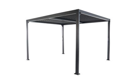 Pergola autoportante Sanba avec volet aluminium 3 x 3,6m