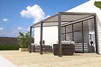 Pergola bioclimatique adossée ou autoportante aluminium Brisbane 4 x 3 m