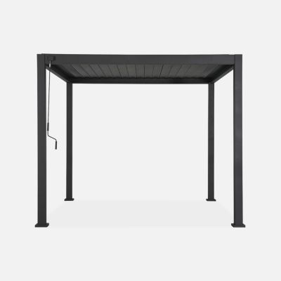 Pergola bioclimatique aluminium anthracite Triomphe 3x3 m lames orientables