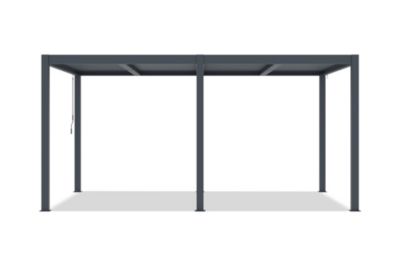 Pergola bioclimatique autoportée 5x3m AGOSTA aluminium gris