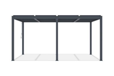 Pergola bioclimatique autoportée 5x3m AGOSTA aluminium gris