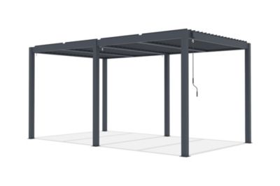 Pergola bioclimatique autoportée 5x3m AGOSTA aluminium gris