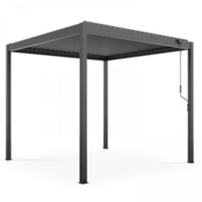 Pergola bioclimatique autoportée aluminium 3 x 3 x 2.5 m  Oviala