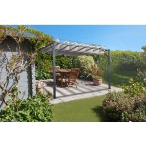 Pergola bioclimatique autoportée BAHIA 3x3m Toile Beige