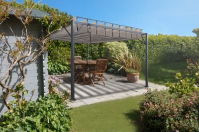 Pergola bioclimatique autoportée BAHIA 4x3m Toile Beige