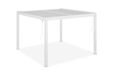 Pergola Bioclimatique autoportée SANTA 3x3m aluminium blanc