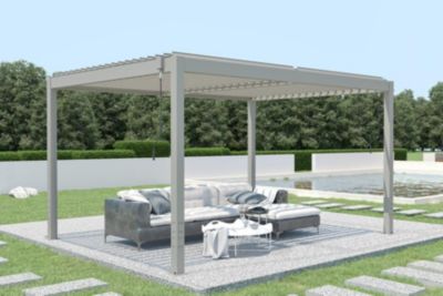 Pergola Bioclimatique autoportée SANTA 4x3m Aluminium Taupe