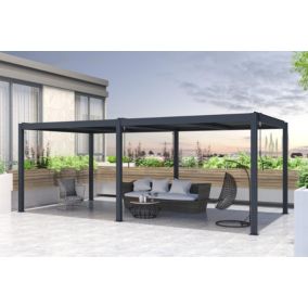 Pergola Bioclimatique autoportée SANTA 6x3m aluminium gris