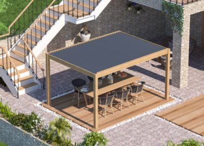 Pergola modulable en bois sans module - Mon petit potager