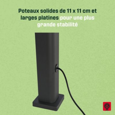 Pergola bioclimatique autoportante motorisée aluminium Breva coloris gris Klikstrom 3 x 4 m