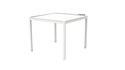 Pergola bioclimatique autoportante motorisée aluminium Oviedo blanc 3 x 3 m