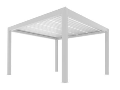 Pergola bioclimatique autoportante Summer L.4X l.4m blanc