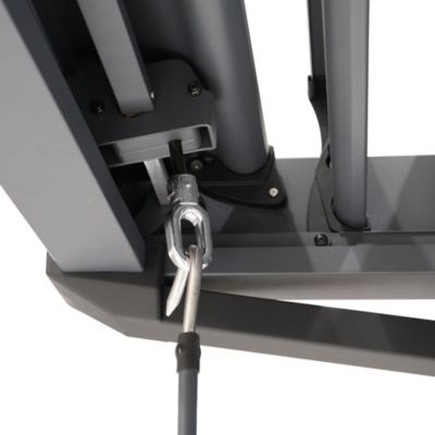 Pergola bioclimatique autoportée aluminium et acier gris Fred 4 x 3 m