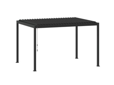 Pergola bioclimatique "Evora" 4 x 3m en aluminium Graphite - Hespéride