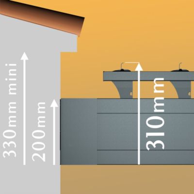 Pergola bioclimatique LOLITE 4,00x3,038 M Vérin à Télécommande + LED (Mixte - Armature gris anthracite, lames blanc)