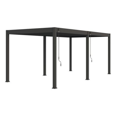 Pergola bioclimatique Ombréa autoportante VS - 3x6M Anthracite + 2 stores