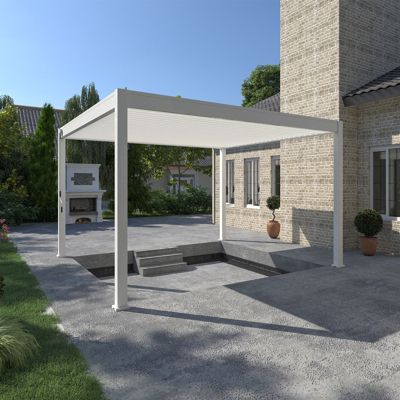 Pergola bioclimatique Ombréa VS autoportante 4x4M - Blanc