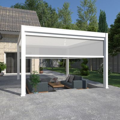 Pergola bioclimatique Ombréa VS autoportante 4x4M - Blanc