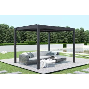 Pergola bioclimatique SANTA 3x2,5m aluminium gris