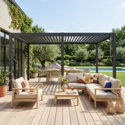 Pergola bioclimatique   Triomphe   3x6m. aluminium. à lames orientables