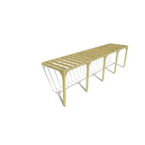 Pergola bois - 10m x 2m - adossée - sens profondeur - livraison comprise