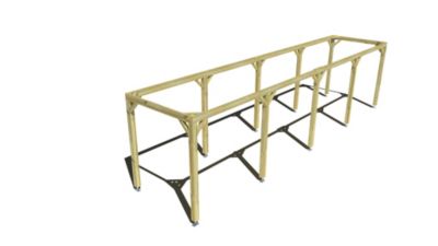 Pergola bois - 10m x 2m - indépendante - cadre simple - livraison comprise