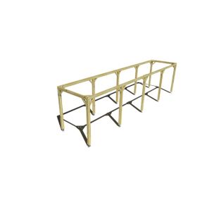 Pergola bois - 10m x 2m - indépendante - cadre simple - livraison comprise