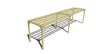 Pergola bois - 10m x 2m - indépendante - sens largeur - livraison comprise