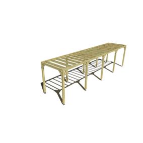 Pergola bois - 10m x 2m - indépendante - sens profondeur - livraison comprise