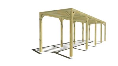 Pergola bois - 10m x 2m - indépendante - sens profondeur - livraison comprise