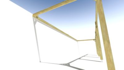 Pergola bois - 10m x 3m - adossée - cadre simple - livraison comprise