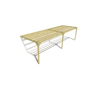 Pergola bois - 10m x 3m - adossée - sens largeur - livraison comprise