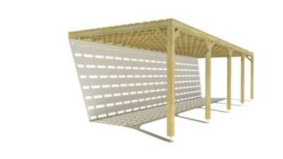 Pergola bois - 10m x 3m - adossée - sens profondeur - platelage bois - livraison comprise