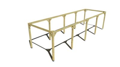 Pergola bois - 10m x 3m - indépendante - cadre simple - livraison comprise