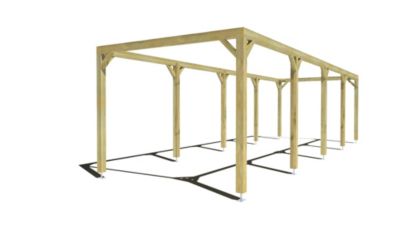 Pergola bois - 10m x 3m - indépendante - cadre simple - livraison comprise