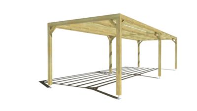 Pergola bois - 10m x 3m - indépendante - sens largeur - livraison comprise