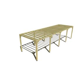 Pergola bois - 10m x 3m - indépendante - sens profondeur - livraison comprise