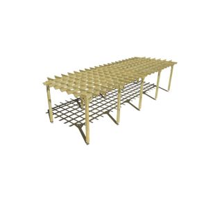 Pergola bois - 10m x 3m - indépendante - style retro - livraison comprise