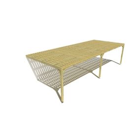 Pergola bois - 10m x 4m - adossée - sens largeur - platelage bois - livraison comprise