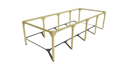 Pergola bois - 10m x 4m - indépendante - cadre simple - livraison comprise