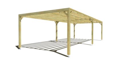 Pergola bois - 10m x 4m - indépendante - sens largeur - livraison comprise