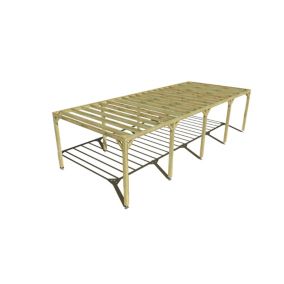 Pergola bois - 10m x 4m - indépendante - sens profondeur - livraison comprise