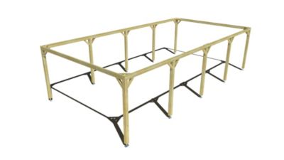 Pergola bois - 10m x 5m - indépendante - cadre simple - livraison comprise