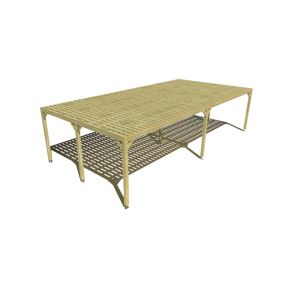 Pergola bois - 10m x 5m - indépendante - sens largeur - platelage bois - livraison comprise