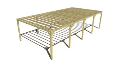 Pergola bois - 10m x 5m - indépendante - sens profondeur - livraison comprise