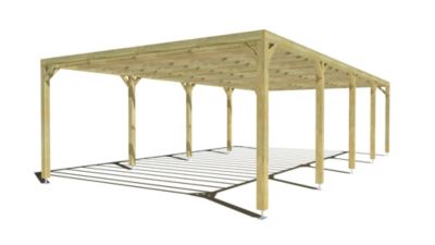 Pergola bois - 10m x 5m - indépendante - sens profondeur - livraison comprise