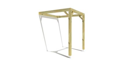 Pergola bois - 2m x 2m - adossée - cadre simple - livraison comprise