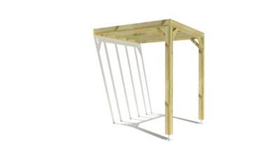 Pergola bois - 2m x 2m - adossée - sens profondeur - livraison comprise