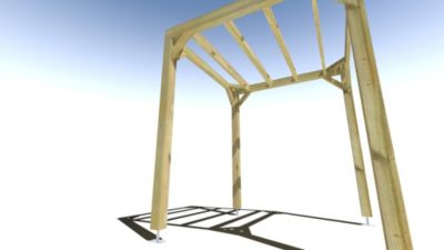 Pergola bois - 2m x 2m - indépendante - sens largeur - livraison comprise